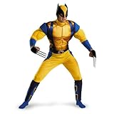 Disguise Marvel The Wolverine Classic Muscle Mens Adult Costume, Yellow/Blue, Medium/38-40