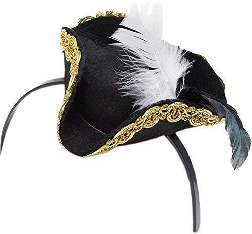 Unisex Fancy Dress Party Headwear Buccaneer Pirates Women's Mini Hat On Headband