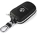 car Key Chain Keychain,Genuine Leather Car Smart Key caseKey Chain Keychain Holder Metal Hook and Keyring Zipper Bag for Remote Key Fob (Benz)