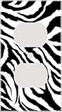 Jagged Zebra Skin Print Outlet Cover