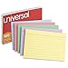 Universal 47256 Index Cards, 5 x 8, Blue/Salmon/Green/Cherry/Canary (Pack of 100)