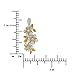 Sterling Silver with 14kt Yellow Gold Plated Accents 3 Plumeria Maile Vertical Bar Pendant Necklace, 16+2
