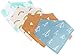 Zasso Baby Bandana Bibs - Locally Designed 4 Pack Burp Cloths Gift Set for Boy & Girl - Best for Drooling, Teething, and Feeding Baby Shower Gift