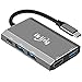 USB-C Hub to HDMI Multiport Adapter - ikling Type C Adapter Dock with USB C/F Charging Port, 4K HDMI, 3 USB 3.0 Ports Compatible MacBook Pro 2015/16/17/18, Google Chromebook and USB C Devices – Grey