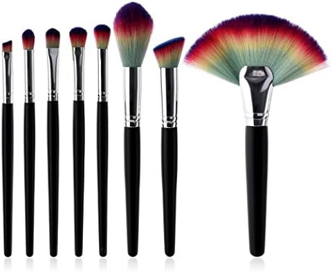 Colorful Makeup Brushes, Roysberry Soft Makeup Brush Gift Set Professional Makeup Brushes Best 10 PC/Set Black Wood Rainbow Makeup Brushes Cute Eye Lip Eyebrow Makeup Brushes Kit(Black)