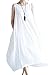 Women's Casual Sleeveless Loose Cotton&Linen Asymmetric Maxi Dress