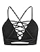 Choco Mocha Triangle Strappy Bralette for Women Unpadded Bra Black L