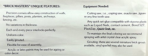 Dollhouse Miniature Brickmaster Common Joint Brick Corner by Houseworks