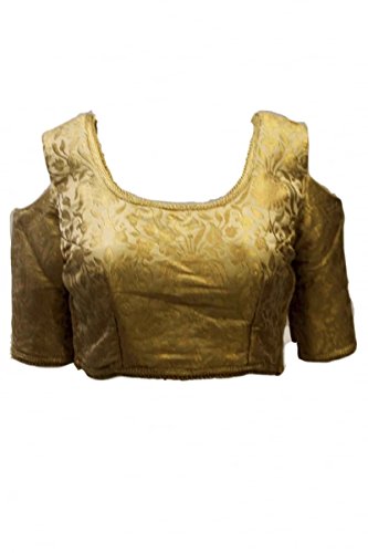 RMB3130 Tan Ready Made Designer Saree Blouse