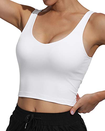 Promover Dames Fitness Tanktop Sport Bh Gewatteerd Strappy Crop Top met Geïntegreerd Training Rennen Beuglijn Yoga… - Image 4