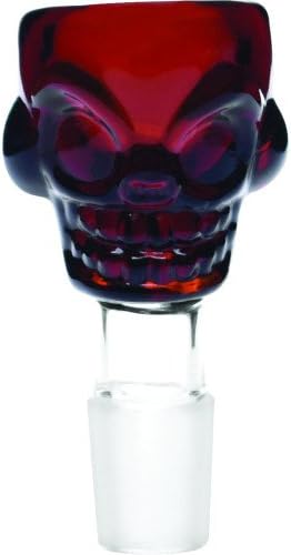 SCIENTIFIC SUPPLIES, 12-210 BOWL SKULL FACE AMBER 14MM