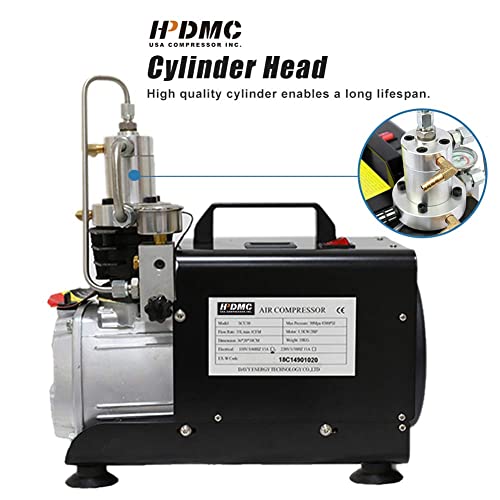 HPDMC 110v 300bar Portable Air Compressor Paintball Fill Station for