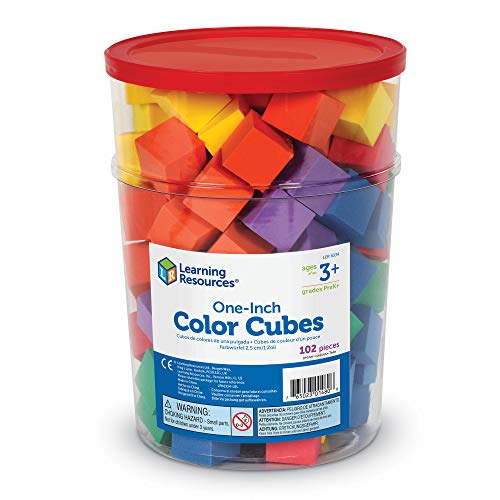 Learning Resources Hands-On Soft Color Cubes, Set of 102, Assorted Colors, Ages 3+ - Thumbnail 3