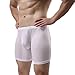 Helisopus Men's Briefs Breathable Underwear Ice Imitated Silk Fabric Ultra-Thin U-Shaped Boxer Brief(4 Pack)