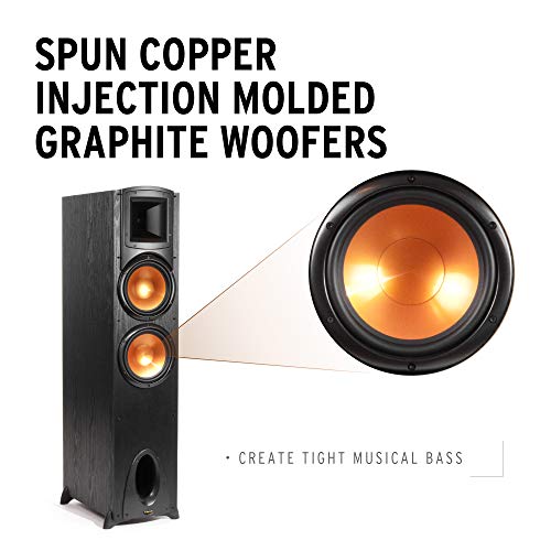 Klipsch Synergy Black Label F300 Floorstanding Speaker with Proprietary Horn Technology, Dual 8