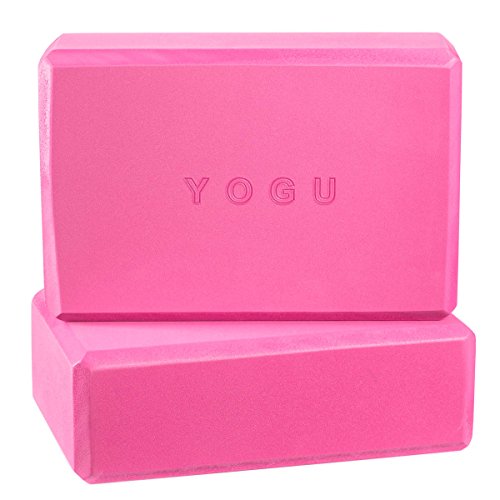 YOGU Yoga Blocks Set of 1 or 2 EVA Foam or Cork Wood