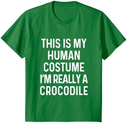Kids Funny Crocodile Costume Shirt Halloween Adults Kid Men Women 12 Kelly Green