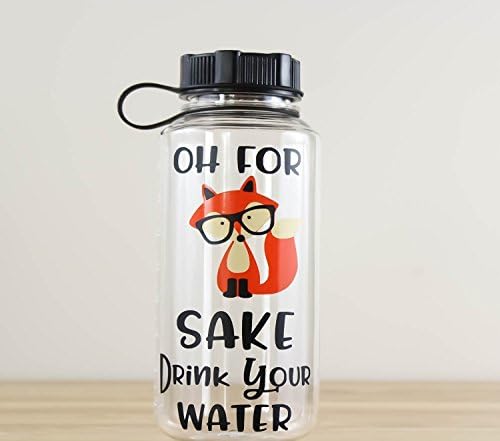 Oh For "Fox" Sake, Drink Your Water - 34 Ounce Wide Mouth Bottle