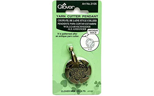 Clover Yarn Cutter Pendant-Antique Gold