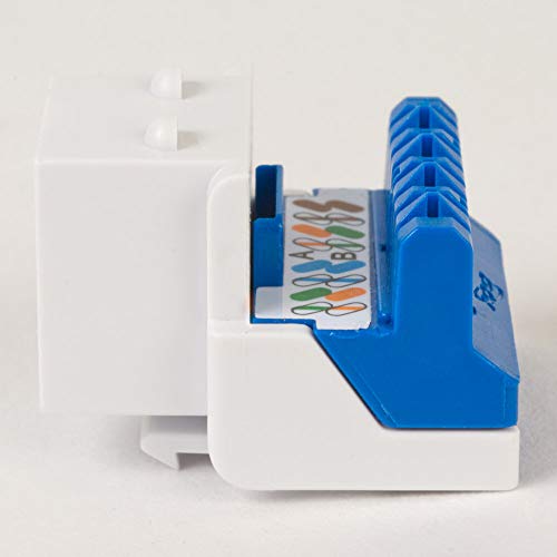 ICC CAT5e RJ45 Keystone Jack for EZ Style, Blue, 25-Pack - Thumbnail 4