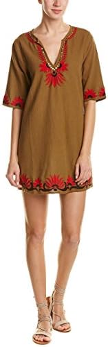 Piper Womens Hena Shift Dress, XS, Brown