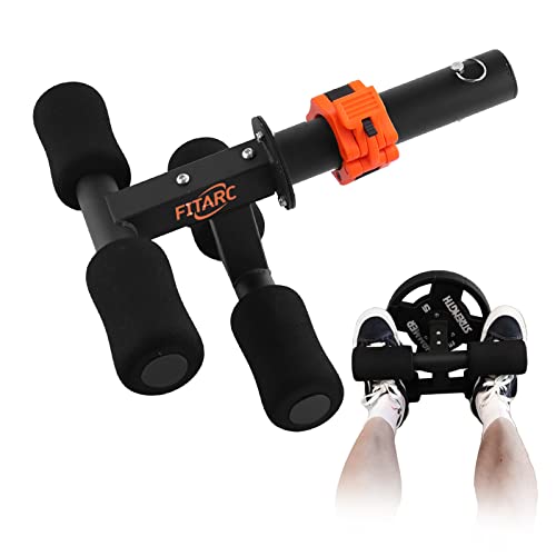 Fitarc Tib Bar, Tibialis Trainer, Knees Over Toes (5cm Hantelscheiben), Schienbeintrainer für Krafttraining und Beintraining die Stärkung der Waden /