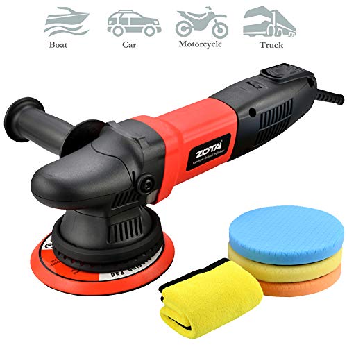ZOTA Buffer Polisher, 15mm Long-Throw Orbital Polisher, 6" /850w Dual Action Polisher with Variable Speed/Soft Start/3 Professional Pads.