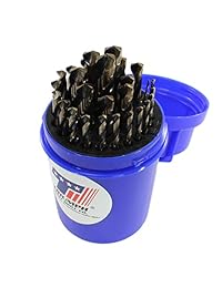 Triumph Twist Drill Co. 090553 Tamaño t17mdc Ranger 1 16-inch-1 2-inch por 64ths óxido de acero de alta velocidad Drill Set, Color negro y bronce Coated, 1-Pack