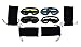 4 Skydive Sky Diving Goggles Clear Smoked Blue and Yellow