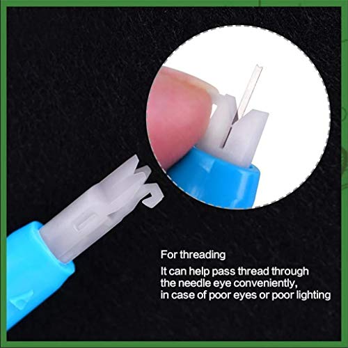 3 Pcs Household Sewing Machine Automatic Threader,Efficient Sewing Machine Threader, Quick Sewing Threader Loopers Household Sewing Machine Auto Threader Needle Changer, Holds Needles Firmly (Blue) - Thumbnail 5