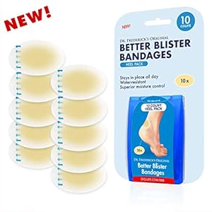 Dr. Frederick's Original Better Blister Bandages - 10 ct Heel Pack - Waterproof Hydrocolloid Bandages for Foot, Heel…