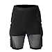 OHMOTOR 3D Padded Protective Shorts Hip Butt EVA Pad Short Pants Heavy Duty Protective Gear Guard Drop Resistance for Ski Skiing Skating Snowboard Cycling (Pink, Medium)