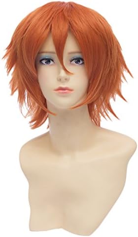 Black Butler Nami Loki Men Cosplay Wig Hair Halloween Party Anime Hair Short Curly Hair, Silver White