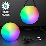 KEPEAK Magic LED Poi Balls Fun Toys for Dances, Camping & Indoor/Outdoor Activities (Pack of 2)