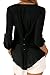 Happy Sailed Women 2018 Casual Chiffon Button V Neck Blouses Shirts,Small Black