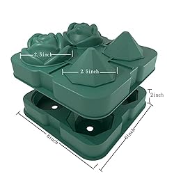 Ice Cube Tray, HANCELANT 2.5inch Ice Cube Molds, 2