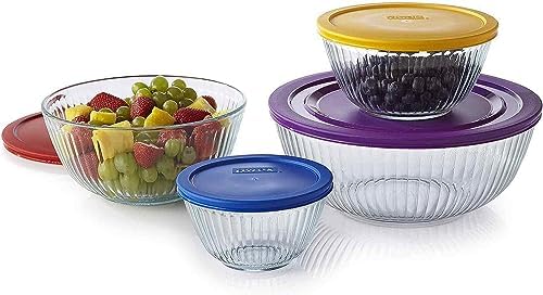 Pyrex 8-piece 100 Years Glass Mixing Bowl Set (Limited Edition
