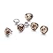 100 Sets Cz Colorful Crystal Rivets Silver Color Spots Studs Double Cap for DIY Leather-Craft (Light Colorado, 8MM)