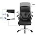 YAMASORO Office Chair High Back PU Leather Computer Desk Chair Gaming Chair with Flip-Up Arms, Headrest and Lumbar Support
