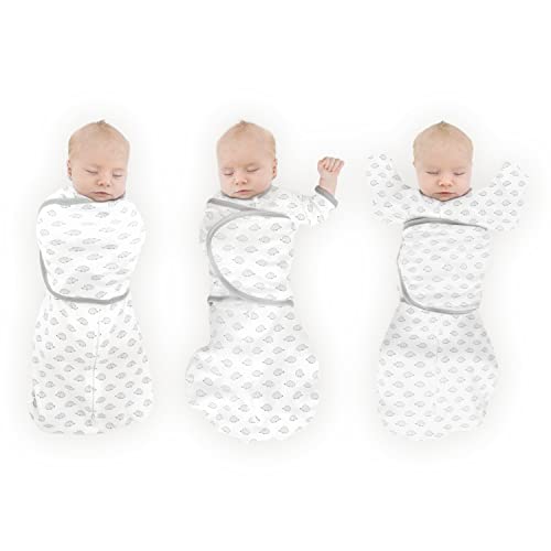 SwaddleDesigns 6-Way Omni Swaddle Sack, Arms Up Swaddle for Newborn, More Optio…