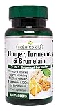 Natures Aid Ginger, Turmeric and Bromelain 60 Tablets â€“ Anti-Inflammatory