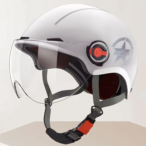 Aishini Bike Helmet Mountain & Road Bicycle Helmets for Men Women with Clear Visor Removable Goggle, Cycling Helmet, Adult Vespa Helmet, Multi-Sport Protection for Skating, Scooter, Skateboarding