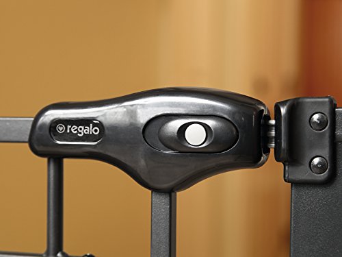 Regalo Home Accents Extra Tall Walk Thru Gate, Hardwood and Steel