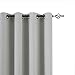 Vangao Room Darkening Curtains 84 inches Length Gray Window Treatment Triple Weave Blackout Drapes for Bedroom, Grommet Top, 2 Panels, Grey