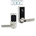JASIT Door Lock Smart Keyless Digital Electronic Touchscreen Keypad Lever Lockset Security Entry Door Code Lock with 5 RFID Card Tags Knob Handle Stainless Steel Left/Right-Free Handed Silver (silver)