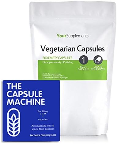 Your Supplements - Capsule Filling Machine Size 1 & 500 Vegetarian Capsules