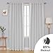 Deconovo Blackout Curtains, Thermal Insulated, W52 x L95 2 Panels, Back Tab, Machine Washable, Room-Darkening Drapes for Bedroom/Living Room Greyish White