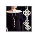 Yozone Necklace Sweater Chain Women's Four-Leaf Clover Pendant Long Chain Sweater Necklace (Gold)