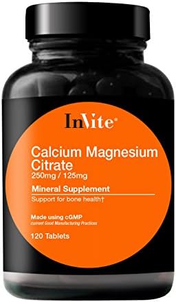 InVite Health Calcium Magnesium Citrate, Support for Bone Health, 120 Count (Pack of 1)