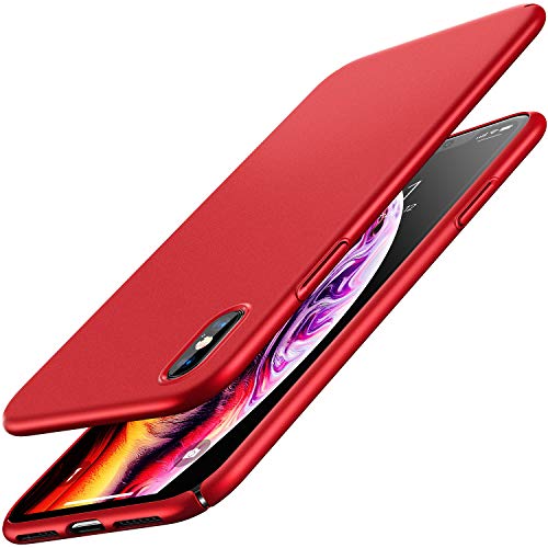 RANVOO iPhone Xs Max Case, Slim Fit Ultra Thin Hard Plastic Matte Minimalist Basic Cover Anti-Scratch Anti-Fingerprint Case for iPhone Xs Max 6.5 inch (2018), Red